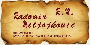 Radomir Miljojković vizit kartica